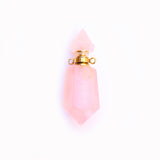 Pendentif chaîne bouteille de parfum en cristal naturel