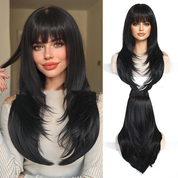 Cheveux Frange Droite Orange Or Clai