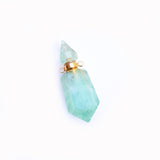 Pendentif chaîne bouteille de parfum en cristal naturel