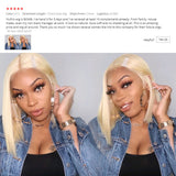 613 Blonde Bob Perruque Courte Droite Cheveux Humains Perruques Pour Femmes