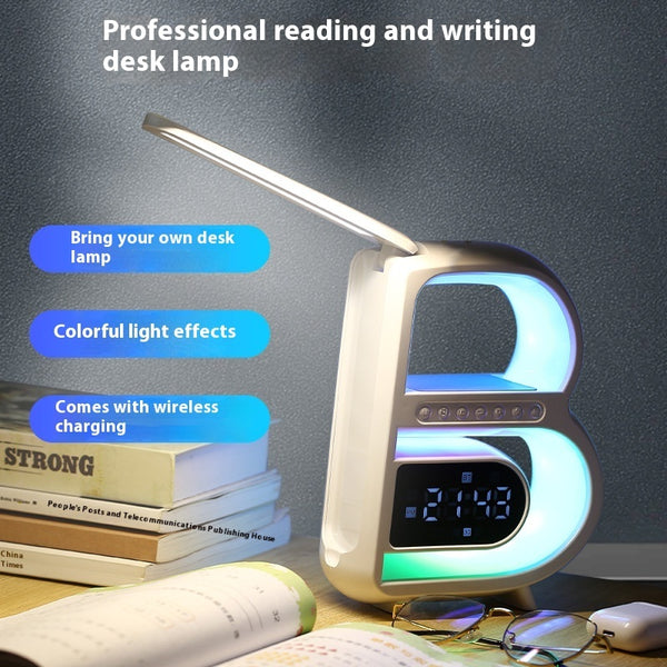 Haut-Parleur Bluetooth Multifonctionnel - Son Cristallin, Lumières de Rythme, Chargeur Sans Fil