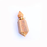 Pendentif chaîne bouteille de parfum en cristal naturel