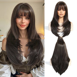 Cheveux Frange Droite Orange Or Clai