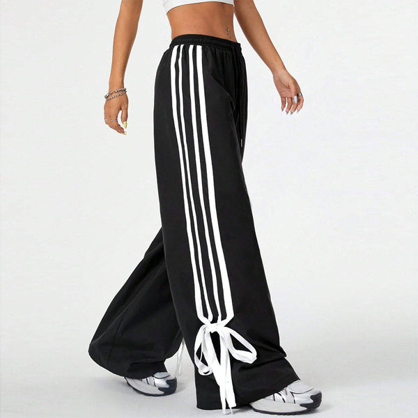 Pantalon taille haute à jambes larges Femmes Printemps Été Nouveau Style