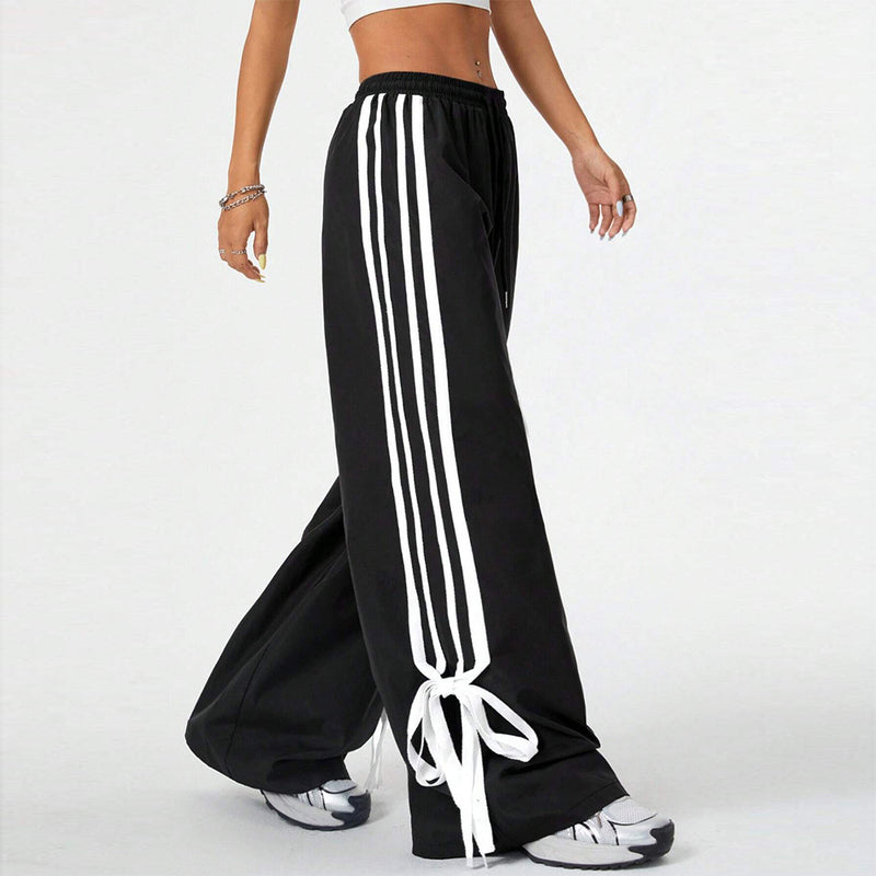 Pantalon taille haute à jambes larges Femmes Printemps Été Nouveau Style