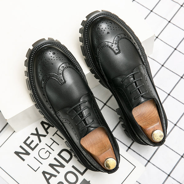 Mode Affaires Brogue Cuir Chaussures Hommes
