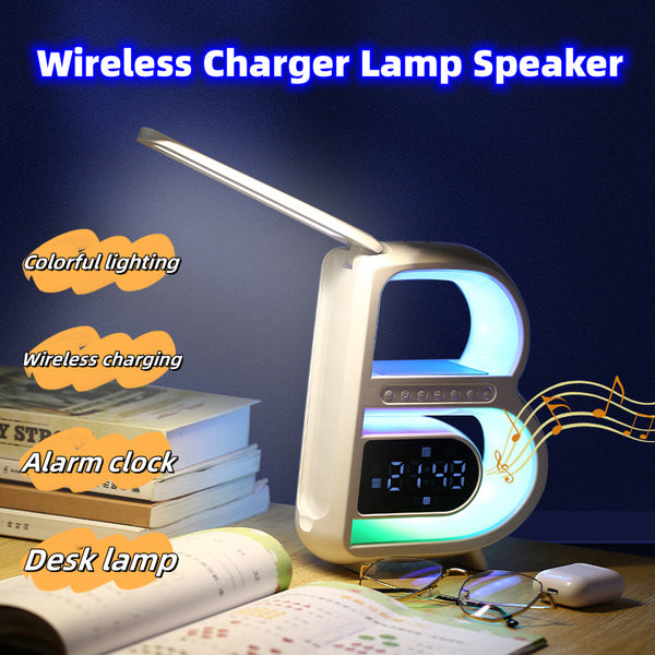 Haut-Parleur Bluetooth Multifonctionnel - Son Cristallin, Lumières de Rythme, Chargeur Sans Fil