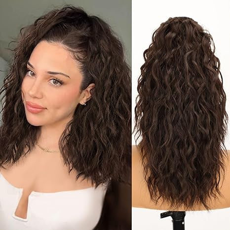 Perruque pour femmes bouclée ondulée extension de cheveux de