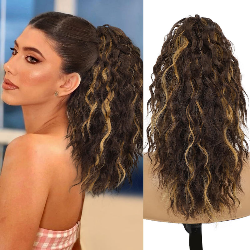 Perruque pour femmes bouclée ondulée extension de cheveux de