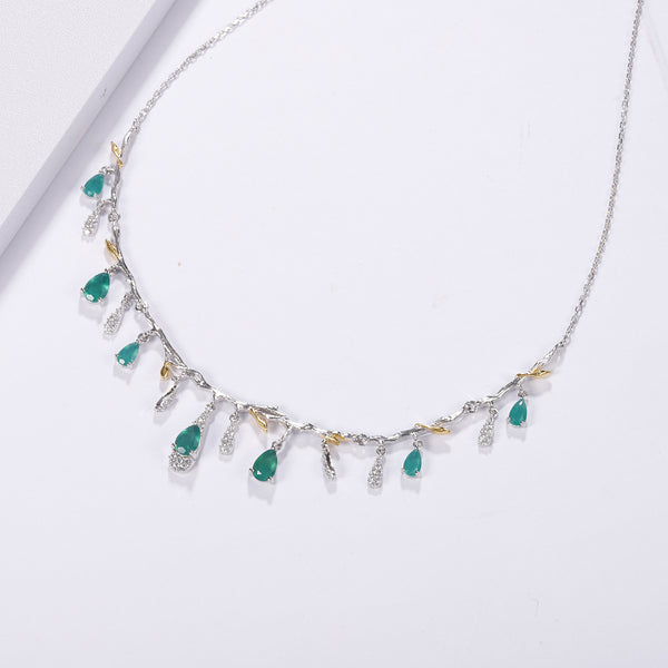 S925 Collier en argent topaze naturelle Opération réussie