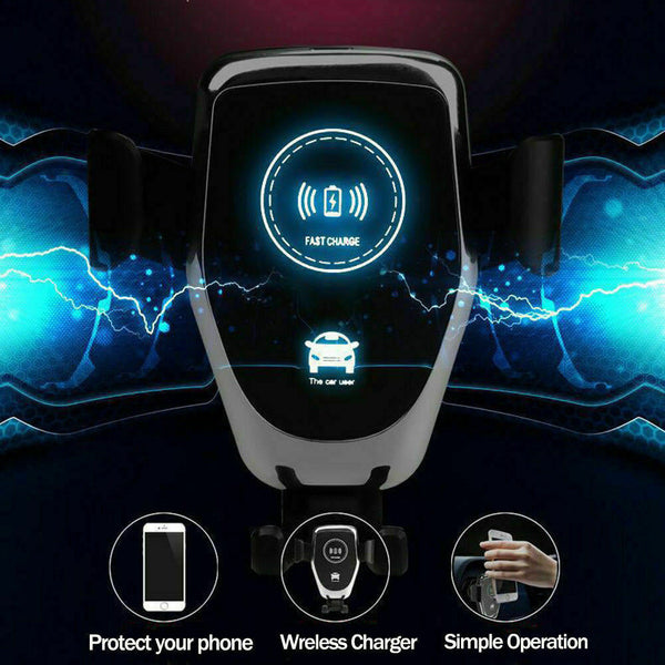 Support de Chargeur Sans Fil pour Voiture - 10W QI avec Clamping Automatique
