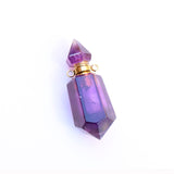 Pendentif chaîne bouteille de parfum en cristal naturel