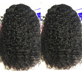 Kinky Curly Short Bob Dentelle Front Perruque de cheveux humains