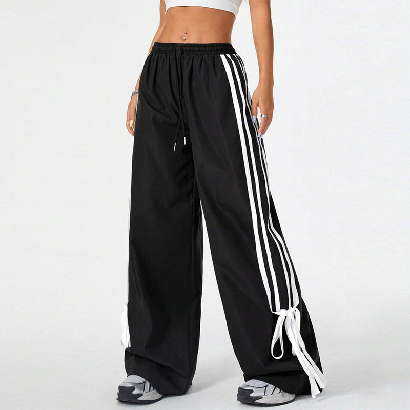 Pantalon taille haute à jambes larges Femmes Printemps Été Nouveau Style