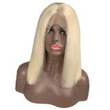 613 Blonde Bob Perruque Courte Droite Cheveux Humains Perruques Pour Femmes