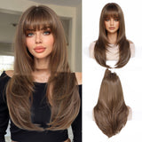 Cheveux Frange Droite Orange Or Clai