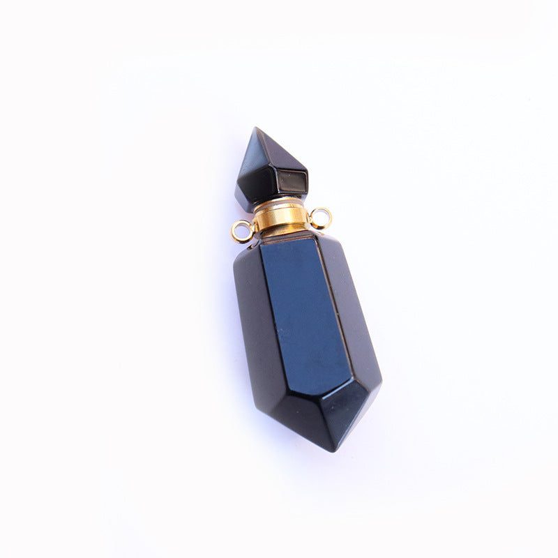 Pendentif chaîne bouteille de parfum en cristal naturel
