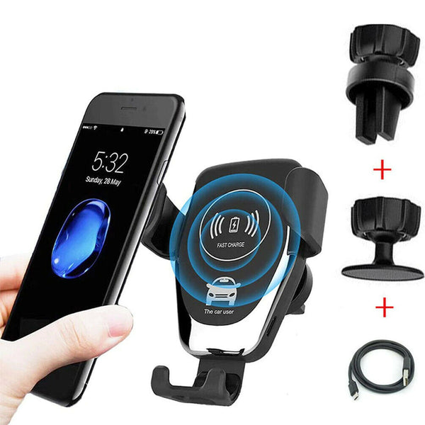 Support de Chargeur Sans Fil pour Voiture - 10W QI avec Clamping Automatique